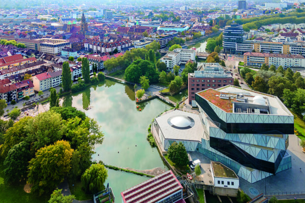 Blick auf experimenta und Innenstadt Blick auf Experimenta und Innenstadt - Copyright: Stadt HN